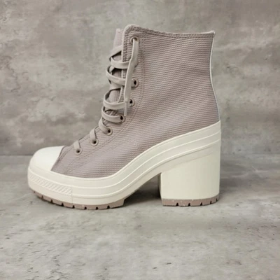 Bota Converse Chuck 70 De Luxe para mujer talla 10,5 plataforma tacón beige Foto 1 de 4