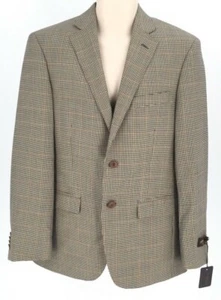 Di Milano Uomo Tan Checked Men's 190904 Blazer Jacket 38R $395 - Picture 1 of 8