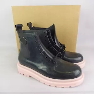 Viktor And Rolf Melissa Boots Size 5 Black Pink Jelly Festival Rave - Picture 1 of 12