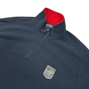 Polo Ralph Lauren Polartec Fleece Herren XXL 2XL 1/4 Zip Crest Logo Navy Blau - Bild 1 von 8