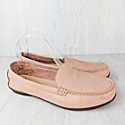 HOTTER Comfort Blush Pink Leather AMOUR Slip On Moc Loafers Shoes Women&#39;s Sz 9.5