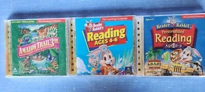 The Learning Company Reading Rabbit Ages 4-6 And 6-9 + Amazon Trail 3 PC CDs - Picture 1 of 13