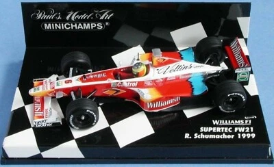 WOW EXTREMELY RARE Williams FW21 R Schumacher Silverstone 1999 1:43 Minichamps - Image 1 of 3