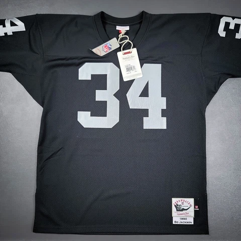 100% Authentic Bo Jackson Mitchell & Ness 1990 Raiders Jersey Size 48 XL Mens Cover
