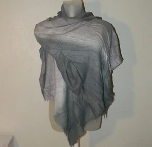 ECHO Long Ombre Scarf 78" x 27" Gray Shawl / Wrap Acrylic & Viscose Blend Italy - Picture 1 of 6
