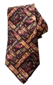 The Metropolitan Museum of Art 100% Silk Men's Tie Shades of Burgundy 59x4" - Picture 1 of 6