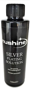 NUSHINE SILVER PLATING SOLUTION -PLATE METALS WITH REAL SILVER -Cheapest on Ebay - Picture 1 of 3