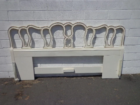 Headboard French Provincial Bed King Size Vintage Bedroom Neoclassical Regency Cover