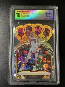 2022-23 Panini Crown Royale #66 Tyler Herro Crystal Gold Arena 10 #/10 Heat - Picture 1 of 2