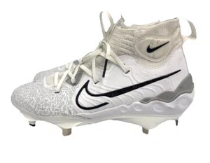 Nike Mens Alpha Huarache NXT Baseball Cleats White Black Grey DJ6517-100 Size 7 - Picture 1 of 10