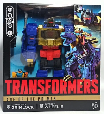 HASBRO 2025 TRANSFORMERS AGE OF THE PRIMES GRIMLOCK & WHEELIE LEADER CLASS MISB - Image 1 of 4
