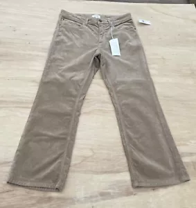 PILCRO Anthropologie Corduroy Flare Jeans High Rise Crop Yaya Women Beige SZ. 32 - Picture 1 of 6