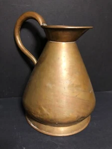 RARE DOVETAIL ANTIQUE VICTORIAN C.1800'S ENGLISH COPPER HAYSTACK PITCHER GALLON! - Picture 1 of 15
