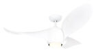 Energy saving Ceiling Fan With LED and Remote Control Eco Helix White 132 CM