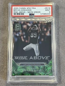 2020 PANINI SPECTRA BRYAN EDWARDS RC RISE ABOVE PRIZM /30 PSA 9 MINT - Picture 1 of 2