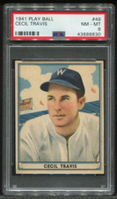 1941 PLAY BALL - #48 CECIL TRAVIS - WASHINGTON SENATORS - PSA NM-MT 8