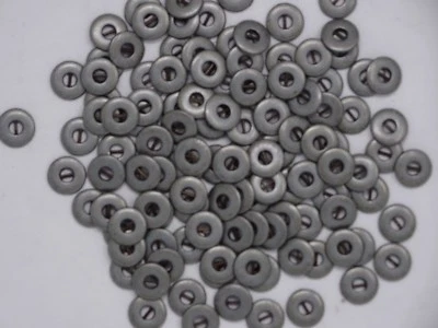 Vintage Matte Silver Steampunk 2-Hole Round Buttons 11mm Lot of 13 or 144 B29-37 - Image 1 of 4