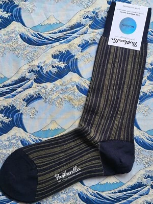 Pantherella Mens Merino Wool English Socks Vertical Stripe Small UK6-7 39-40 £20 - Image 1 of 4