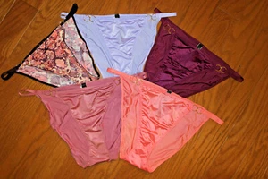 ❤️XS S M XL❤️ Victoria Secret SATIN High Hi Cut STRING BIKINI RING PANTIES NWT - Picture 1 of 17