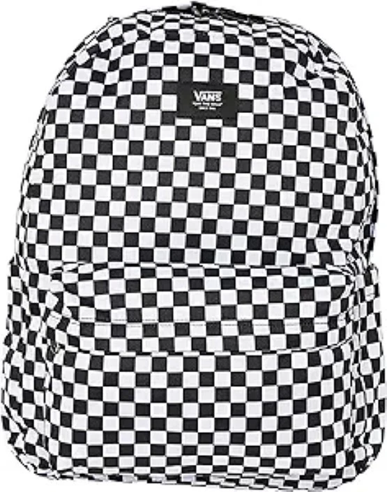 VANS Backpack Black /White Checkerboard Laptop Book OS