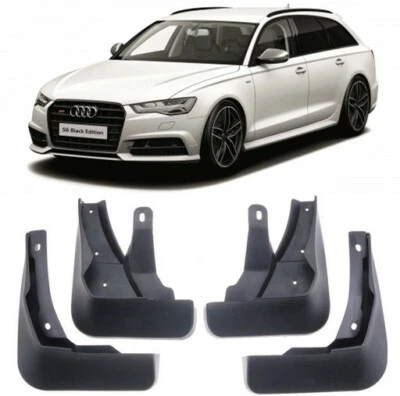 Genuine Splash Guards Mud Flaps For 2016-2018 Audi A6 C7 S Line S6 Estate Avant - Image 1 of 4