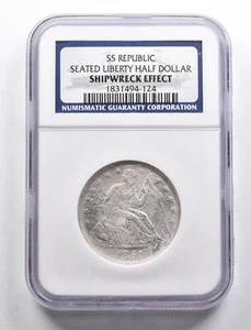 Shipwreck Effect 1860-O Seated Liberty Half Dollar SS Republic NGC *4910 - Picture 1 of 3