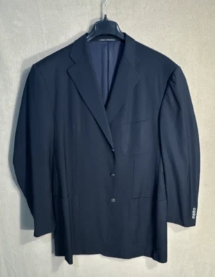 Blazer Trodeo 1998 ERMENEGILDO ZEGNA JULIUS 48XL Azul Marino 3 Botones Plateados Etiqueta Noread Foto 1 de 4