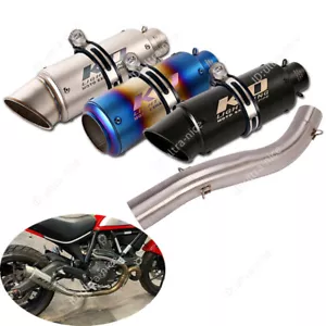 For Ducati Scrambler Monster 797 2015-2024 Exhaust Pipe 51mm Mufflers DB Killer - Foto 1 di 14