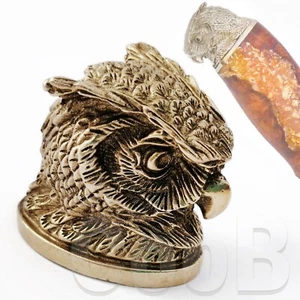 Coltello RvD Metal Pommel OWL per Coltelli Personalizzati Fare Manico Imbottitura Protezione Coltello - Foto 1 di 6