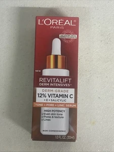L'Oreal Paris Revitalift 12% Vitamin C + E + Salicylic Serum - 1 fl oz NEW - Picture 1 of 1
