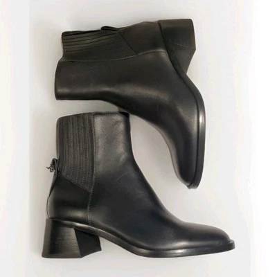 Talla 6 Dolce Vita Linny H2O Bota de Moda Cuero Negro Foto 1 de 4