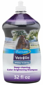 Farnam Vetrolin White 'N Brite Shampoo Stain Removing Whitening Horse Dog 946ml - Picture 1 of 9