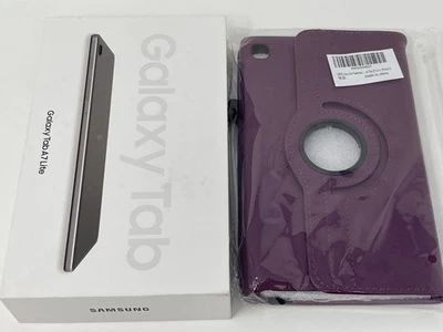 Samsung Galaxy Tab A7 Lite SM-T220 32 GB Wi-Fi 8.7" Gray Tablet with Book Cover. - Image 1 of 4