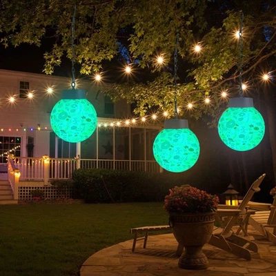 2 Pack Solar Garden Lights Outdoor Landscape Hanging LED Light Pathway Yard - Image 1 of 4