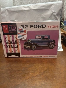 AMT Scale Stars 1932 '32 Ford V-8 Coupe 1/32 Scale Model Kit AMT1181/12  - Picture 1 of 6