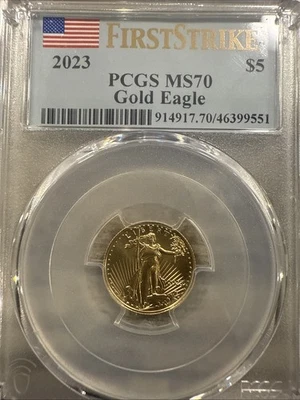 2023 American Gold Eagle 1/10 oz MS-70 PCGS First Strike - Image 1 of 4
