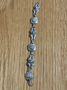 Georg Jensen & Wendel Sterling Silber Denmark Floral Gliederarmband 1945-51 - Bild 1 von 17