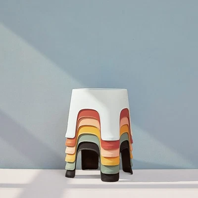  Hocker Dusche Badezimmer-hocker Schminkhocker Kleiner Gelber Stuhl - Bild 1 von 4