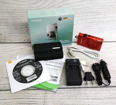 Canon PowerShot ELPH 110 HS Digital Camera 16.1MP RED + NEW BATTERY - TESTED - Image 1 of 4