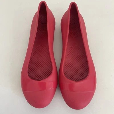 Crocs Gianna Womens Size 9 Shoes Red Slip On Comfort Casual Fashion Ballet Flats - image 1 of 4