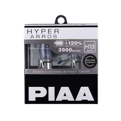 PIAA Hyper Arros 3900K Headlight Bulbs  (Twin Pack) - H13 Fitment - Image 1 of 2