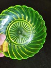 Ouraline Uranium Glass Sous Coupe  D Epoque 1900 Art Nouveau Baccarat ?