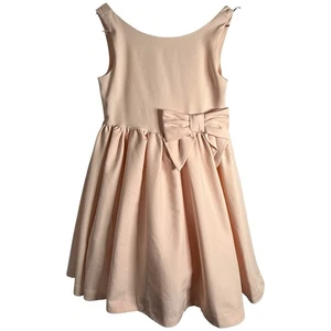 Janie and Jack Girls 6 Special Occasion Dress Pink Bow Waist Party Wedding - Picture 1 of 7