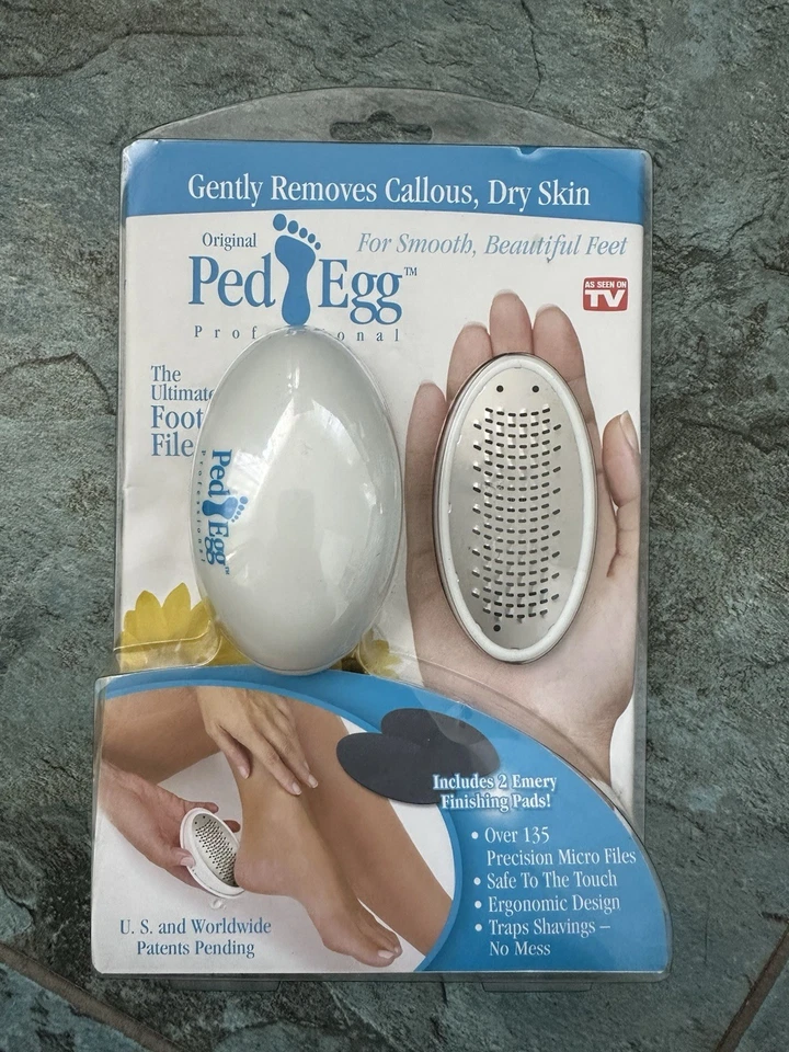 Q49 Authentic PED Egg as Seen on TV Pedegg Foot File With Two Emery Pads
