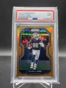 2020 Panini Prizm Orange /249 CeeDee Lamb #334 PSA 9 MINT Rookie RC - Picture 1 of 2