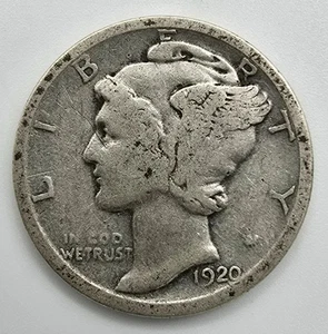 1920 P Mercury Dime G/VG You Grade It! 90% Silver Type Coin Free ship! - Picture 1 of 4