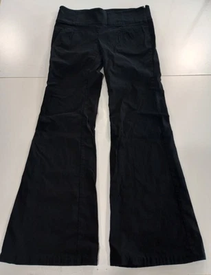 INC International Concepts Womens 10 Black Stretch Flare Leg Side Zip Yoga Pants - Image 1 of 4