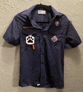 Boy Scouts Of America Uniform Shirt Youth Size L Blue - Picture 1 of 9