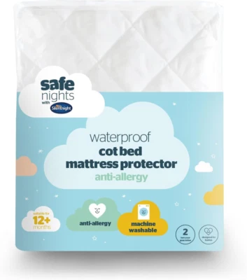 Silentnight Safe Nights Quilted Cot Bed Waterproof Mattress Protector