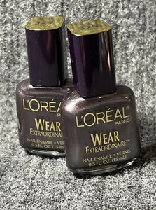 Lot of 2  L'oreal Wear Extraordinaire Nail Enamel #329 Lights out !  (Perle) NOS - Picture 1 of 5